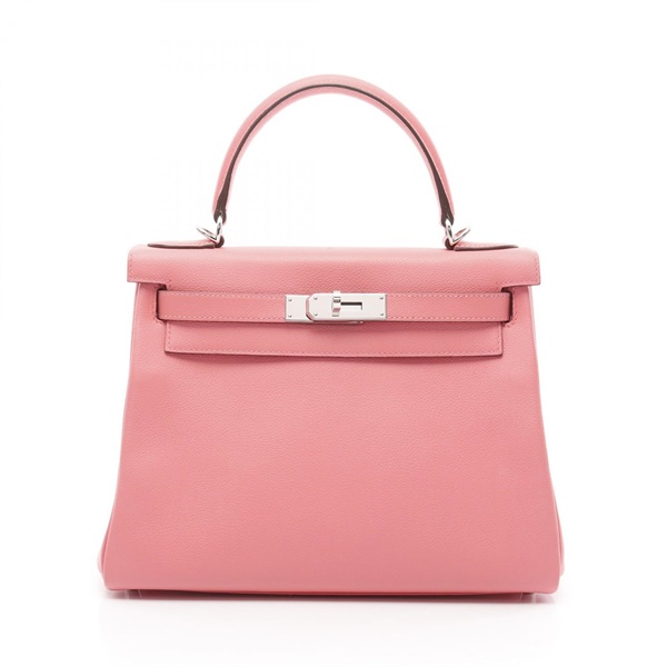 HERMES Kelly 28 Verso Hand shoulder bag Y Evercolor leather Rose dete Used SHW