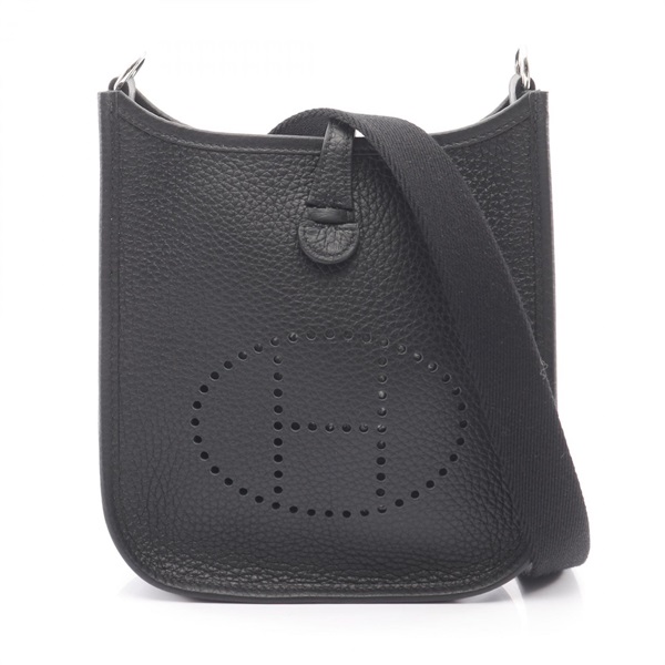 HERMES Evelyne TPM Amazon Shoulder crossbody Bag G Taurillon Clemence Black SHW